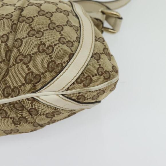GUCCI GG Canvas Abbey Shoulder Bag Beige Gold - Picture 11 of 16